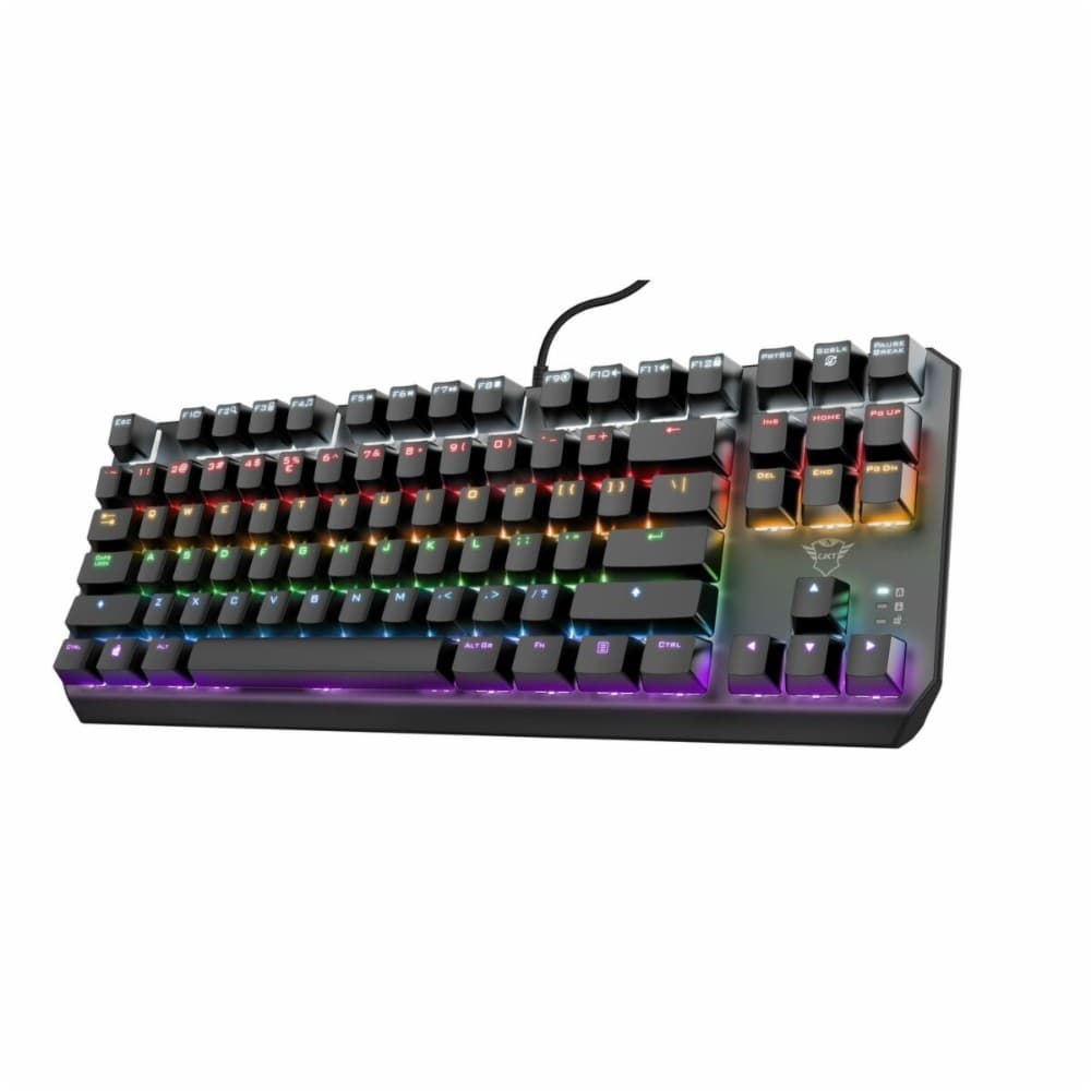Gaming Keyboard Trust 24407 Black Spanish Qwerty