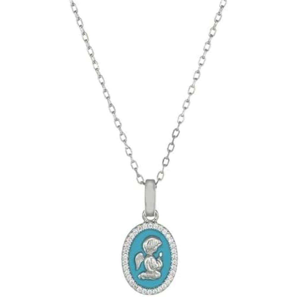 Ladies' Necklace Amen CLANSMBPE Blue Silver