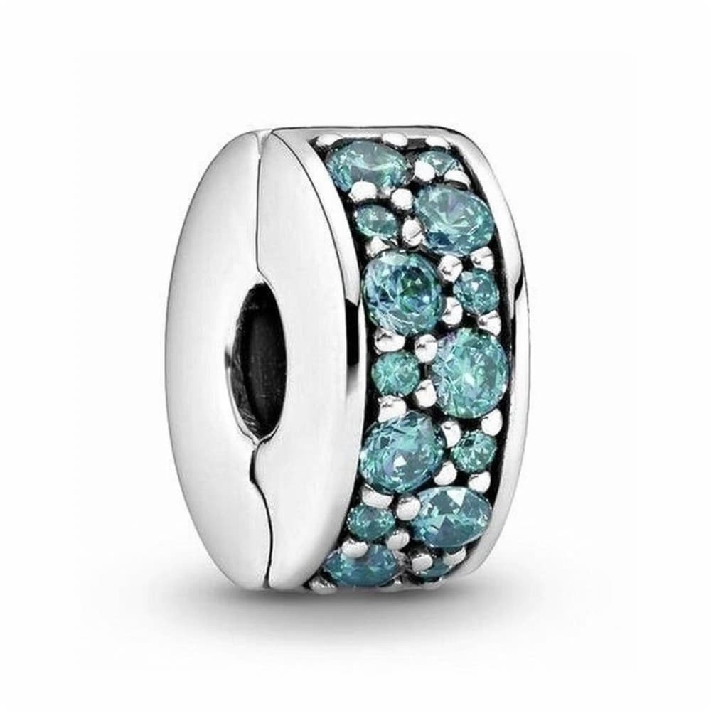 Ladies' Beads Pandora TEAL PAVE CLIP