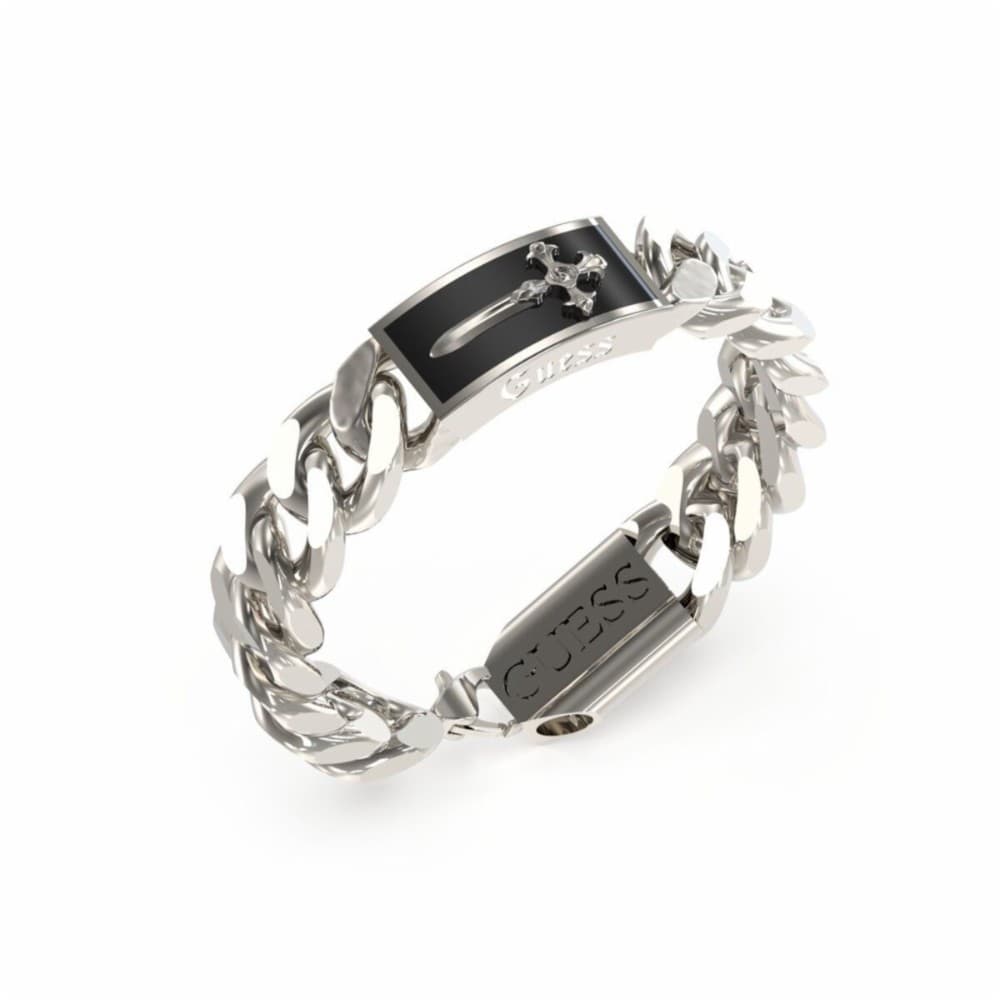 Men's Bracelet Guess JUMB04022JWSTBKXS Stainless steel 19 cm