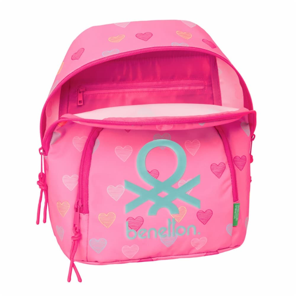 Rucksack Benetton Heart Pink 25 x 30 x 13 cm