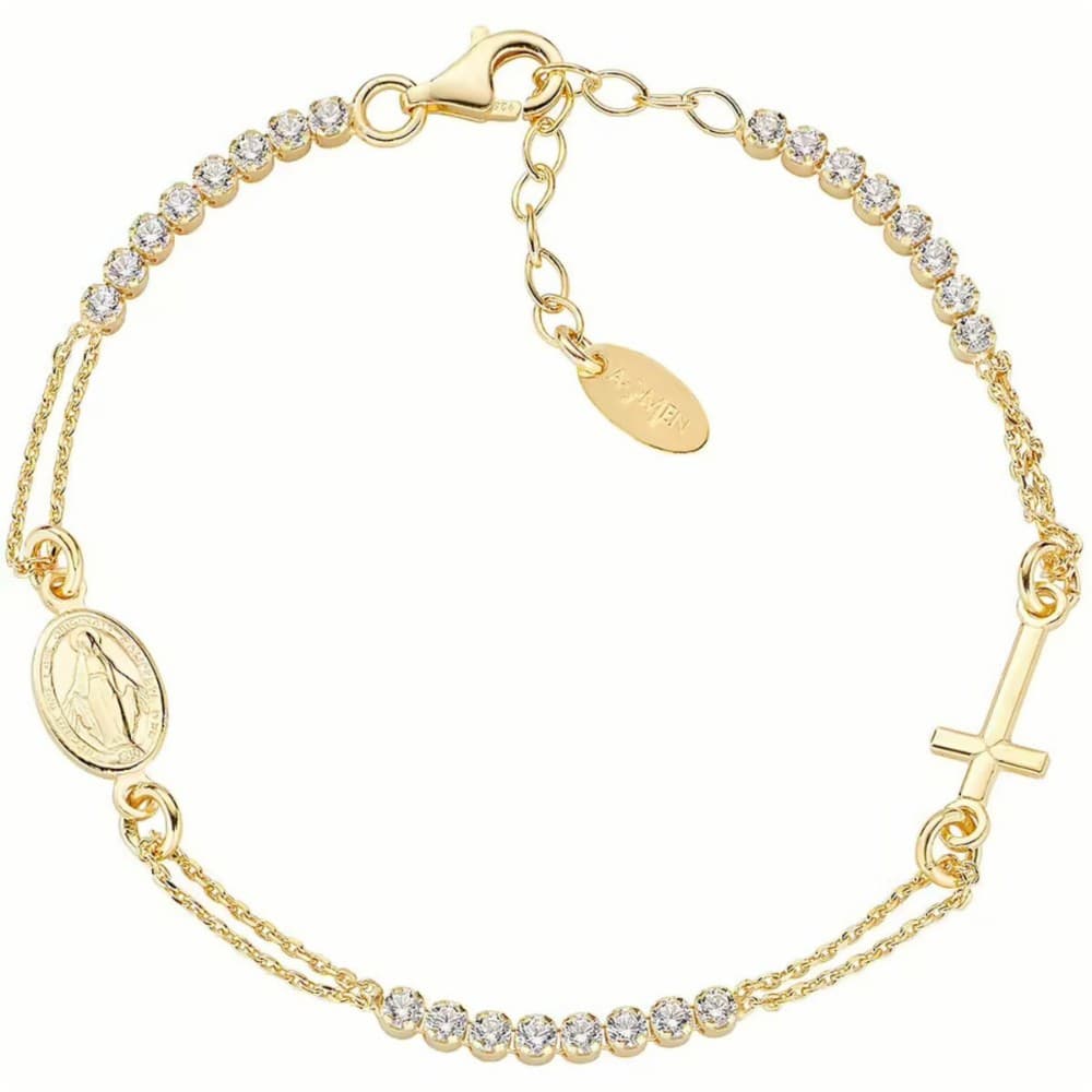 Ladies' Necklace Amen BRCRMIGBZ3 Golden