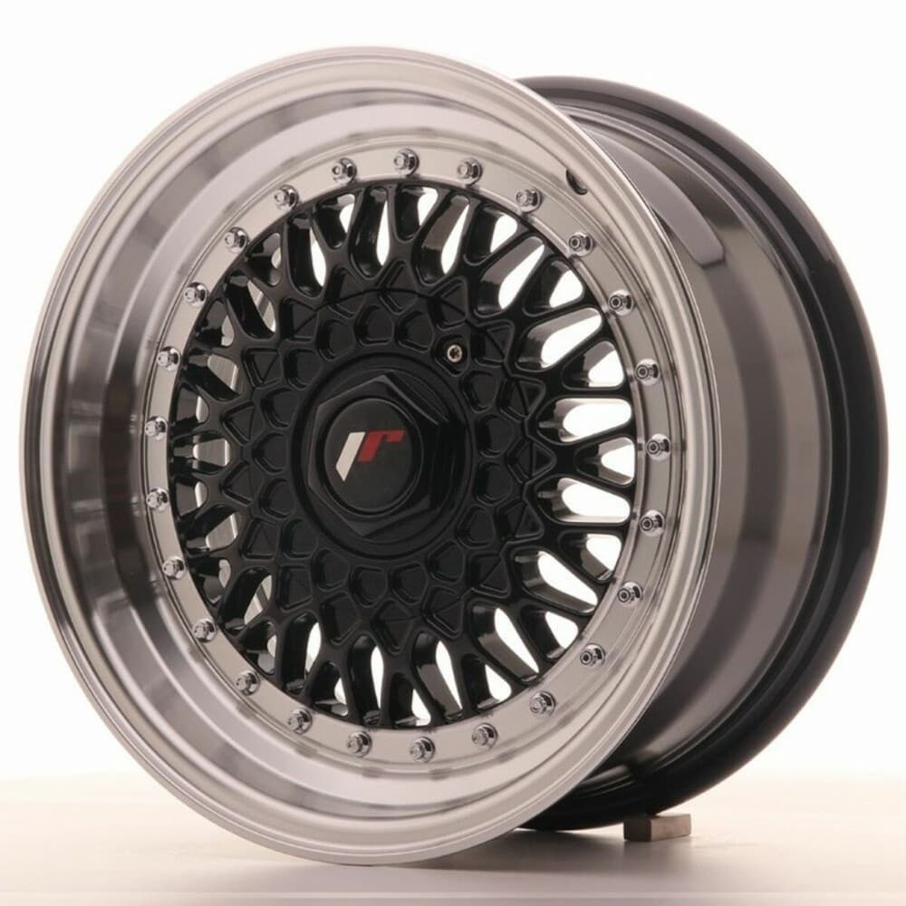 Car Wheel Rim Japan Racing Jr9 Black Black 15" PCD 4x100 PCD 4x108 ET20