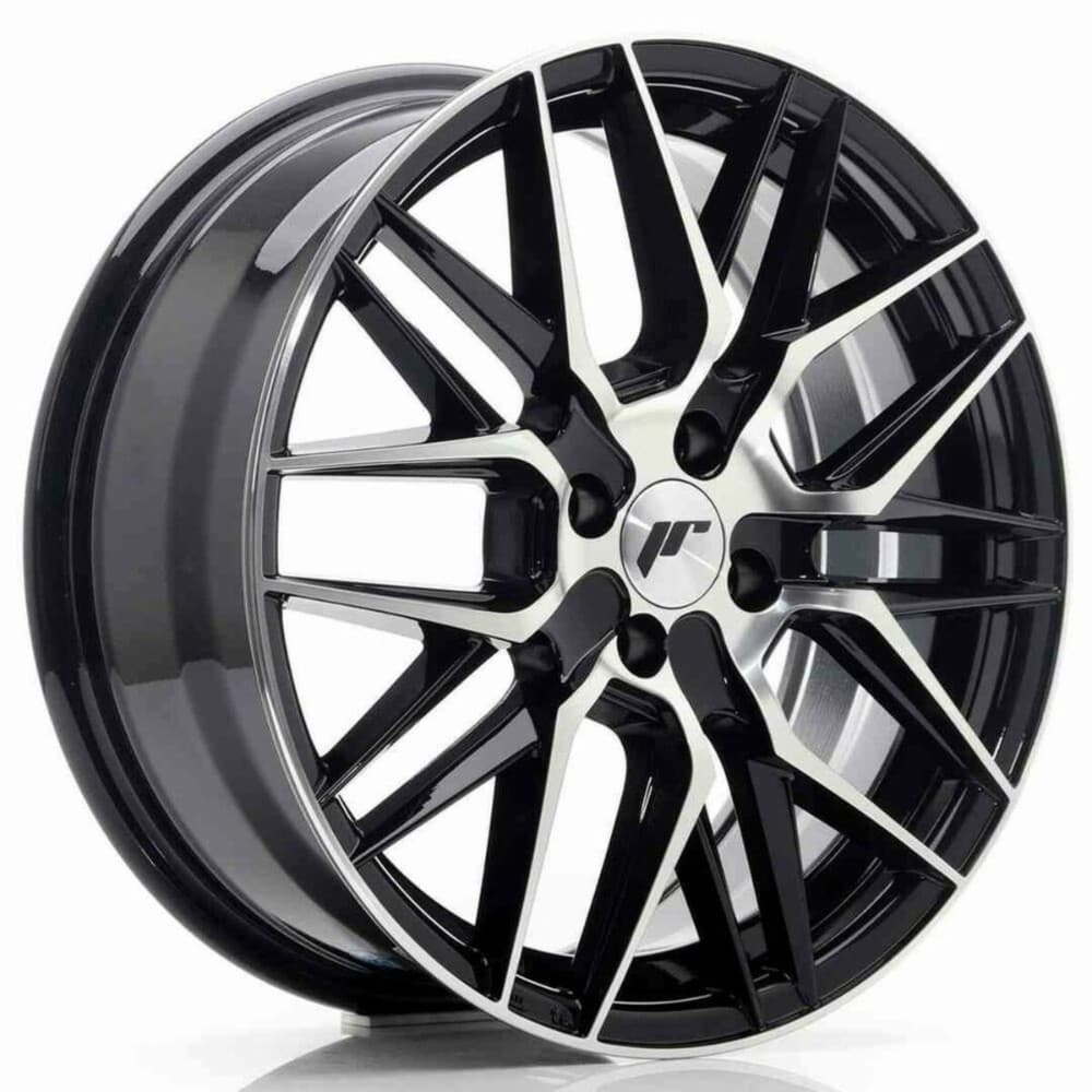Car Wheel Rim Japan Racing JR28 Black PCD 4x100 ET40 Polished 17"