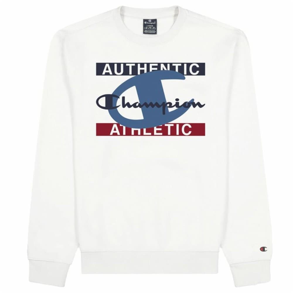 Men’s Sweatshirt without Hood Champion Authentic Athletic M White