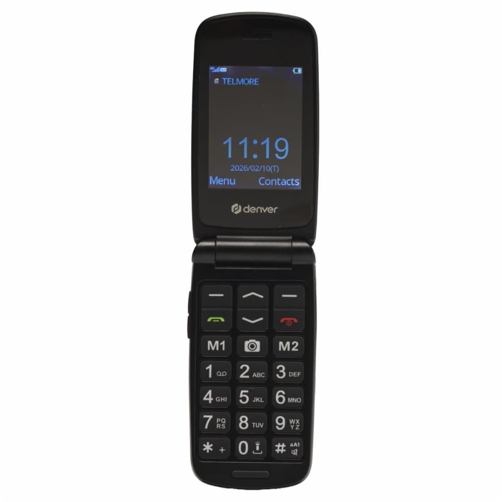 Mobile telephone for older adults Denver Electronics BAS-24800L Black 2,4” QVGA