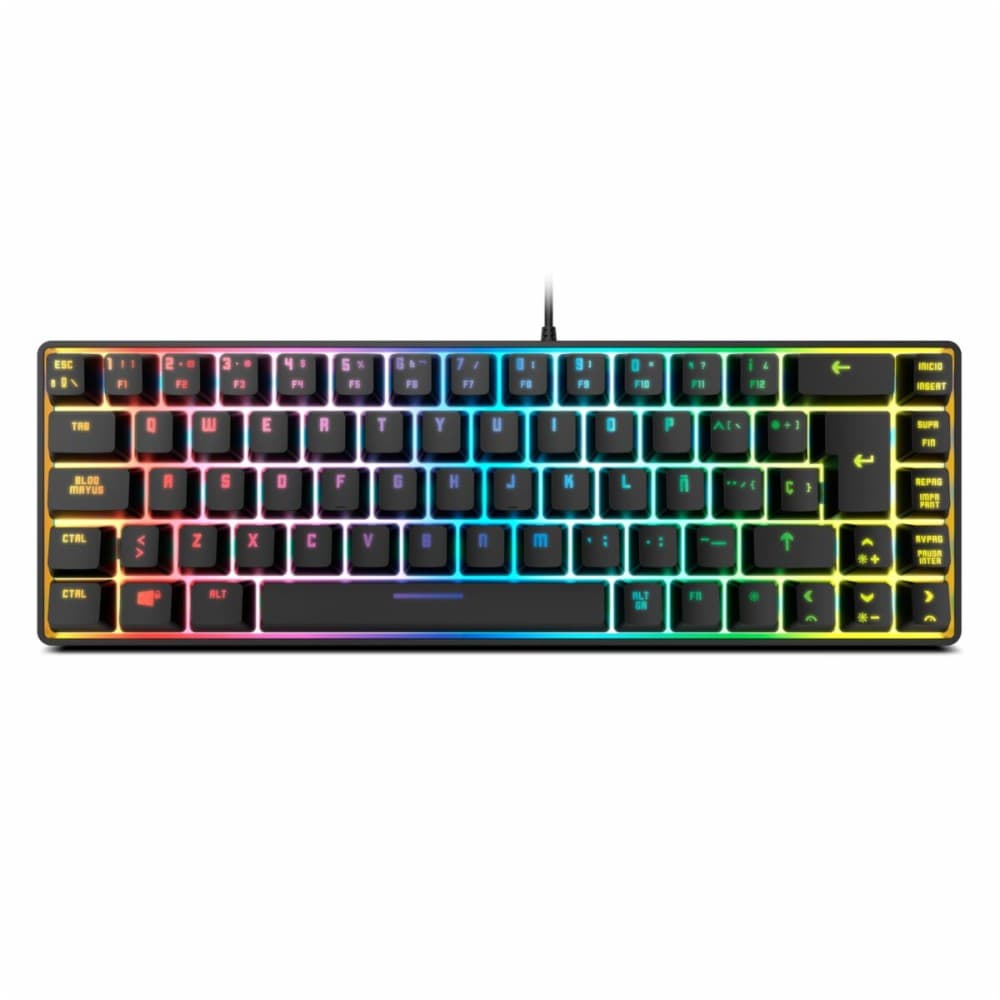 Keyboard with Gaming Mouse Krom NXKROMKALISTASP Spanish Qwerty Black
