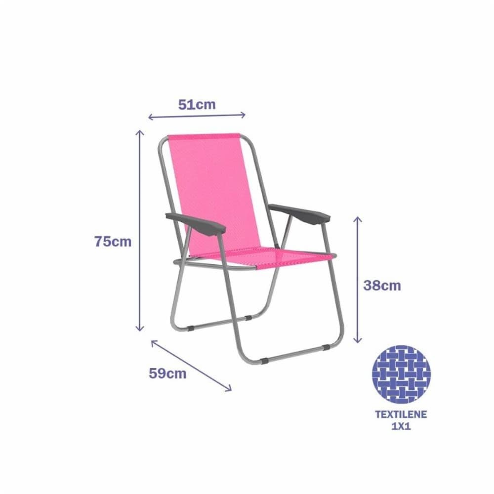 Folding Chair Marbueno 59 x 75 x 51 cm Pink