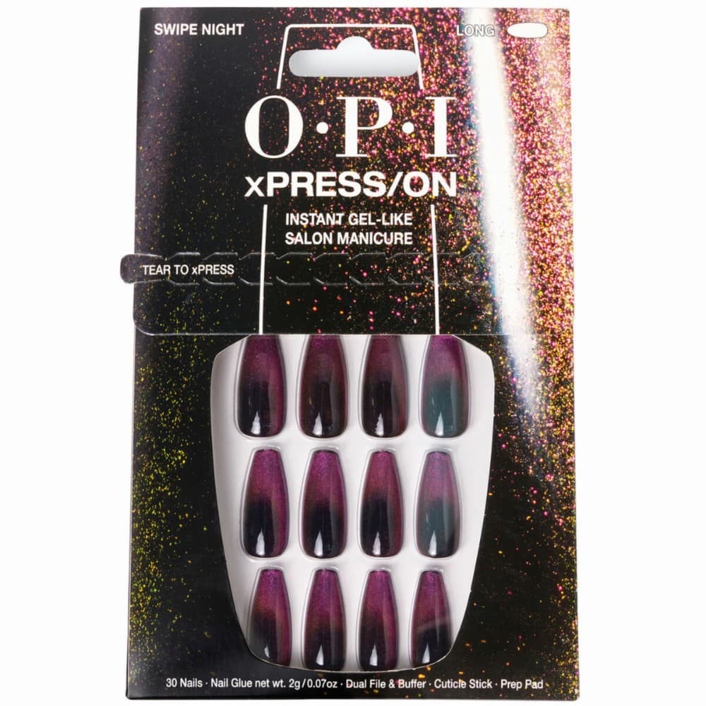 False nails Opi #Swipe Night 30 Pieces