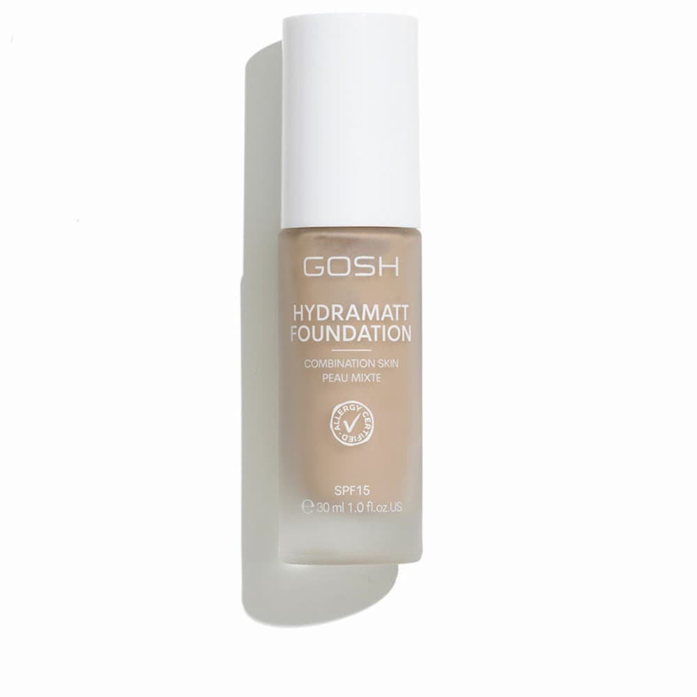Liquid Make Up Base Gosh Copenhagen HYDRAMATT Nº 006-Medium Light - Red Spf 15 30 ml
